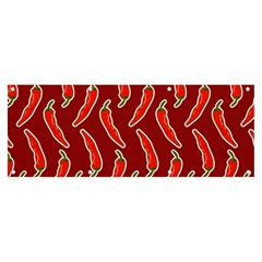 Chili-pattern-red Banner And Sign 8  X 3 