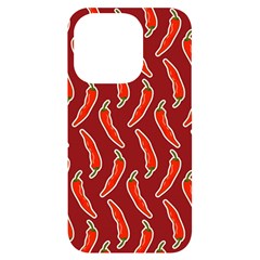 Chili-pattern-red Iphone 14 Pro Black Uv Print Case