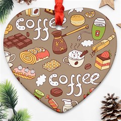 Vector-seamless-pattern-with-doodle-coffee-equipment Ornament (heart) by uniart180623