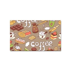 Vector-seamless-pattern-with-doodle-coffee-equipment Sticker (rectangular) by uniart180623