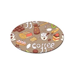 Vector-seamless-pattern-with-doodle-coffee-equipment Sticker Oval (10 Pack) by uniart180623