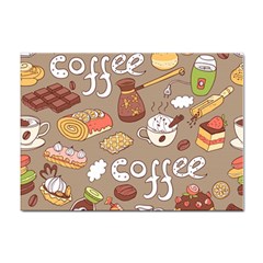 Vector-seamless-pattern-with-doodle-coffee-equipment Sticker A4 (10 Pack) by uniart180623