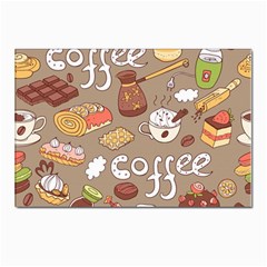 Vector-seamless-pattern-with-doodle-coffee-equipment Postcard 4 x 6  (pkg Of 10) by uniart180623