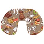 Vector-seamless-pattern-with-doodle-coffee-equipment Travel Neck Pillow Front