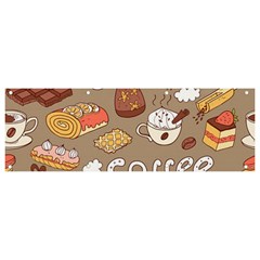 Vector-seamless-pattern-with-doodle-coffee-equipment Banner And Sign 9  X 3  by uniart180623