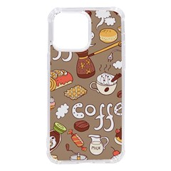 Vector-seamless-pattern-with-doodle-coffee-equipment Iphone 14 Pro Max Tpu Uv Print Case by uniart180623