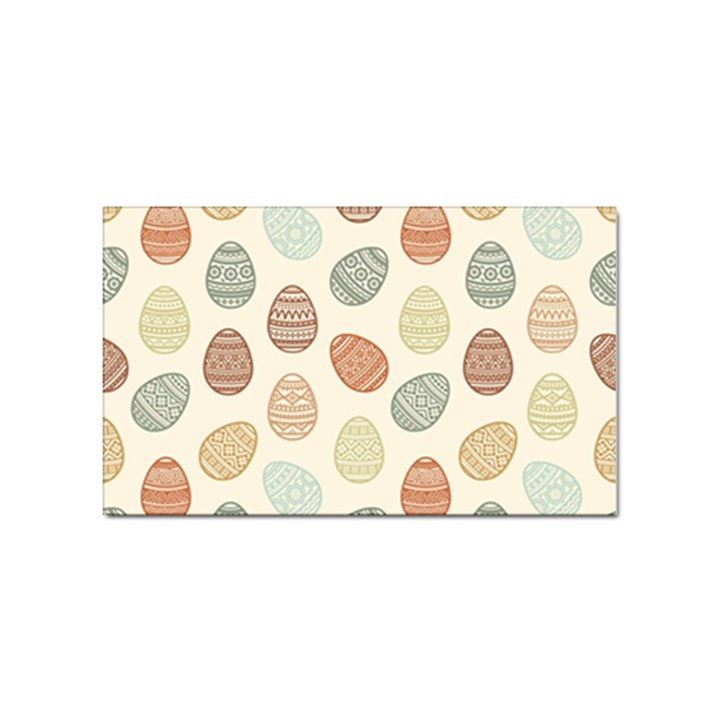 Seamless-pattern-colorful-easter-egg-flat-icons-painted-traditional-style Sticker (Rectangular)