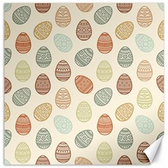 Seamless-pattern-colorful-easter-egg-flat-icons-painted-traditional-style Canvas 12  X 12  by uniart180623