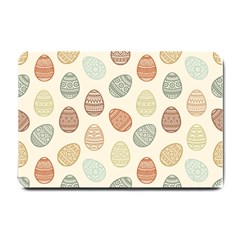 Seamless-pattern-colorful-easter-egg-flat-icons-painted-traditional-style Small Doormat by uniart180623