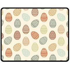 Seamless-pattern-colorful-easter-egg-flat-icons-painted-traditional-style Fleece Blanket (medium) by uniart180623