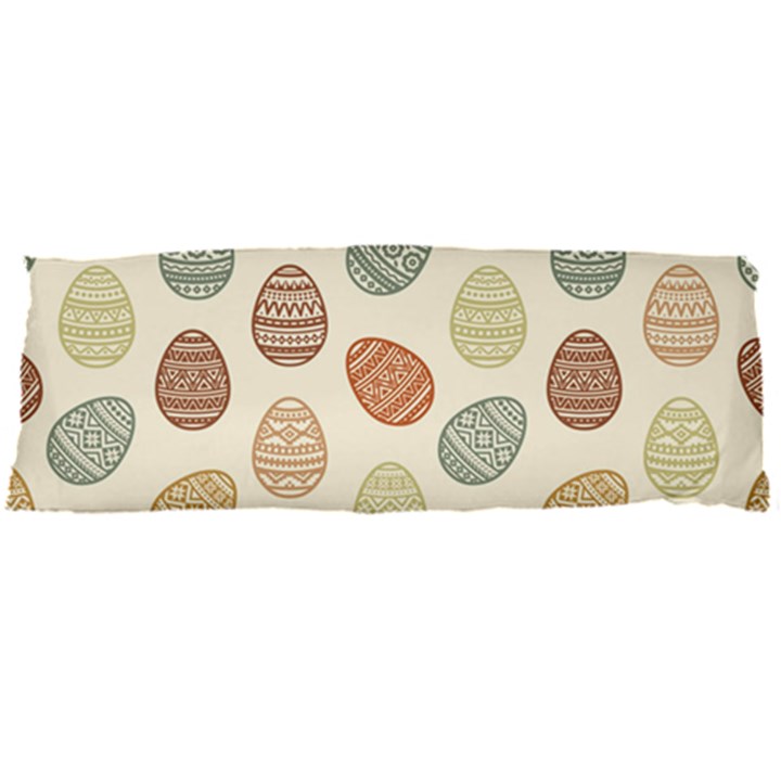 Seamless-pattern-colorful-easter-egg-flat-icons-painted-traditional-style Body Pillow Case Dakimakura (Two Sides)