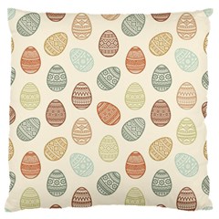 Seamless-pattern-colorful-easter-egg-flat-icons-painted-traditional-style Standard Premium Plush Fleece Cushion Case (two Sides) by uniart180623