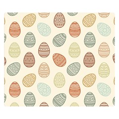 Seamless-pattern-colorful-easter-egg-flat-icons-painted-traditional-style Two Sides Premium Plush Fleece Blanket (small) by uniart180623