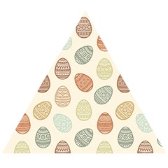 Seamless-pattern-colorful-easter-egg-flat-icons-painted-traditional-style Wooden Puzzle Triangle by uniart180623