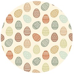 Seamless-pattern-colorful-easter-egg-flat-icons-painted-traditional-style Wooden Bottle Opener (round) by uniart180623