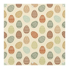 Seamless-pattern-colorful-easter-egg-flat-icons-painted-traditional-style Banner And Sign 3  X 3  by uniart180623