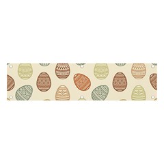 Seamless-pattern-colorful-easter-egg-flat-icons-painted-traditional-style Banner And Sign 4  X 1  by uniart180623