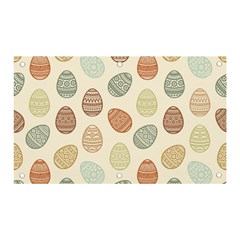 Seamless-pattern-colorful-easter-egg-flat-icons-painted-traditional-style Banner And Sign 5  X 3  by uniart180623