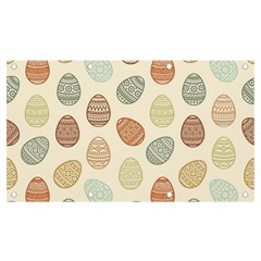 Seamless-pattern-colorful-easter-egg-flat-icons-painted-traditional-style Banner And Sign 7  X 4  by uniart180623