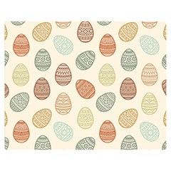 Seamless-pattern-colorful-easter-egg-flat-icons-painted-traditional-style Premium Plush Fleece Blanket (medium) by uniart180623