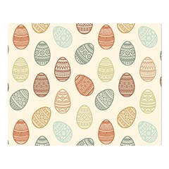 Seamless-pattern-colorful-easter-egg-flat-icons-painted-traditional-style Premium Plush Fleece Blanket (large) by uniart180623