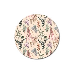 Watercolor-floral-seamless-pattern Magnet 3  (round) by uniart180623