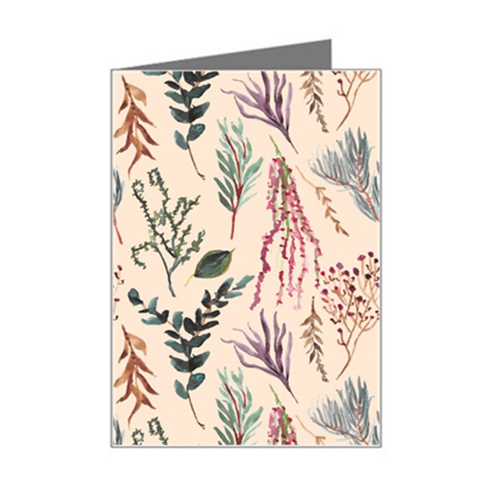 Watercolor-floral-seamless-pattern Mini Greeting Card