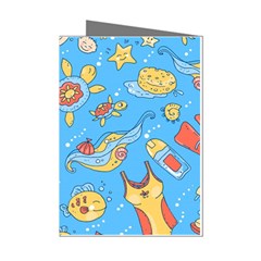 Hand-drawn-seamless-pattern-summer-time Mini Greeting Cards (pkg Of 8) by uniart180623