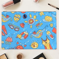 Hand-drawn-seamless-pattern-summer-time Cosmetic Bag (xxl) by uniart180623