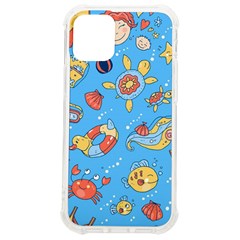 Hand-drawn-seamless-pattern-summer-time Iphone 12 Mini Tpu Uv Print Case	 by uniart180623