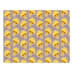 Yellow-mushroom-pattern Two Sides Premium Plush Fleece Blanket (large) by uniart180623