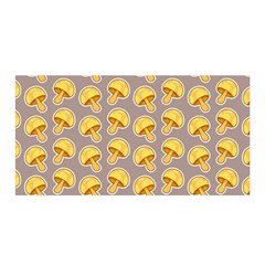 Yellow-mushroom-pattern Satin Wrap 35  X 70  by uniart180623