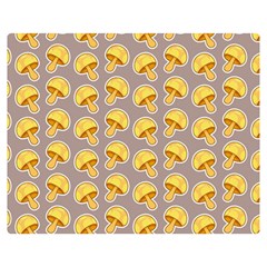 Yellow-mushroom-pattern Premium Plush Fleece Blanket (medium) by uniart180623