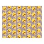 Yellow-mushroom-pattern Premium Plush Fleece Blanket (Large) 80 x60  Blanket Front