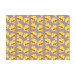 Yellow-mushroom-pattern Crystal Sticker (a4) by uniart180623