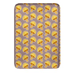 Yellow-mushroom-pattern Rectangular Glass Fridge Magnet (4 Pack)