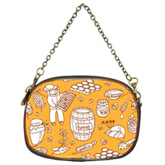 Vector-honey-element-doodle-seamless-pattern-with-beehive-beeke Chain Purse (two Sides) by uniart180623