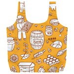 Vector-honey-element-doodle-seamless-pattern-with-beehive-beeke Full Print Recycle Bag (XXXL) Front