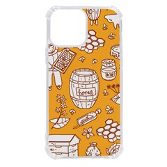 Vector-honey-element-doodle-seamless-pattern-with-beehive-beeke Iphone 13 Pro Max Tpu Uv Print Case by uniart180623