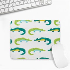 Cute-cartoon-alligator-kids-seamless-pattern-with-green-nahd-drawn-crocodiles Small Mousepad by uniart180623