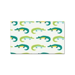 Cute-cartoon-alligator-kids-seamless-pattern-with-green-nahd-drawn-crocodiles Sticker (rectangular) by uniart180623