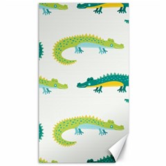 Cute-cartoon-alligator-kids-seamless-pattern-with-green-nahd-drawn-crocodiles Canvas 40  X 72  by uniart180623