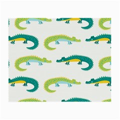 Cute-cartoon-alligator-kids-seamless-pattern-with-green-nahd-drawn-crocodiles Small Glasses Cloth (2 Sides) by uniart180623