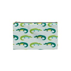 Cute-cartoon-alligator-kids-seamless-pattern-with-green-nahd-drawn-crocodiles Cosmetic Bag (small) by uniart180623