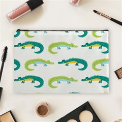 Cute-cartoon-alligator-kids-seamless-pattern-with-green-nahd-drawn-crocodiles Cosmetic Bag (large) by uniart180623