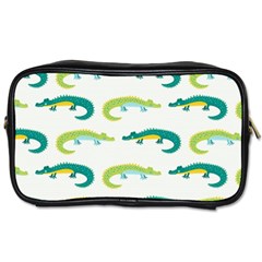 Cute-cartoon-alligator-kids-seamless-pattern-with-green-nahd-drawn-crocodiles Toiletries Bag (two Sides) by uniart180623