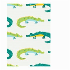 Cute-cartoon-alligator-kids-seamless-pattern-with-green-nahd-drawn-crocodiles Small Garden Flag (two Sides) by uniart180623