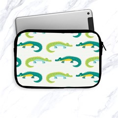 Cute-cartoon-alligator-kids-seamless-pattern-with-green-nahd-drawn-crocodiles Apple Ipad Mini Zipper Cases by uniart180623