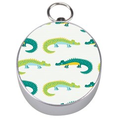 Cute-cartoon-alligator-kids-seamless-pattern-with-green-nahd-drawn-crocodiles Silver Compasses by uniart180623