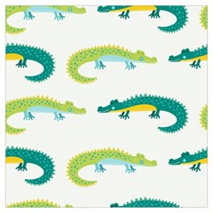 Cute-cartoon-alligator-kids-seamless-pattern-with-green-nahd-drawn-crocodiles Lightweight Scarf  by uniart180623